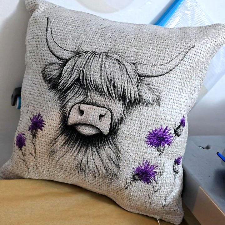 Highland Cow Cushion | Cushion | Made to Order | Highland Cow