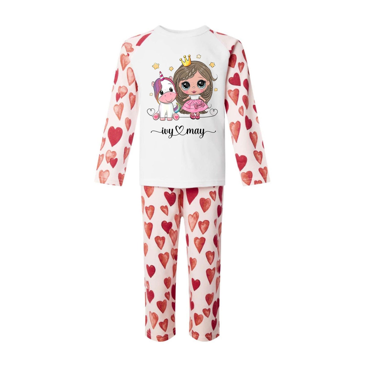 Personalised Princess Pyjamas | PJ's | Kids Nightwear | Unicorn | Princess