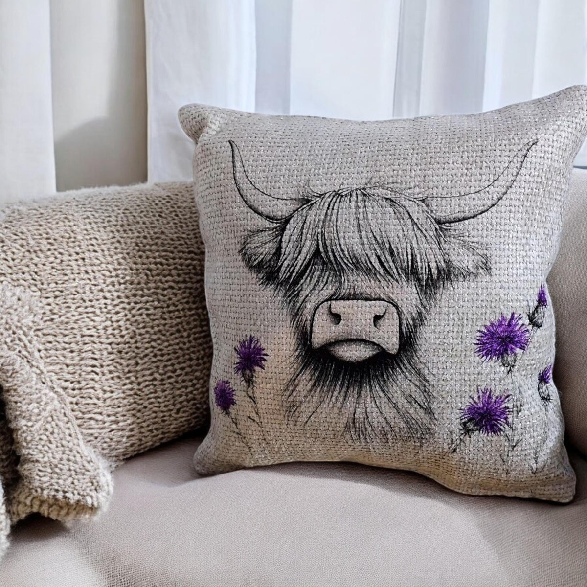 Highland Cow Cushion | Cushion | Made to Order | Highland Cow
