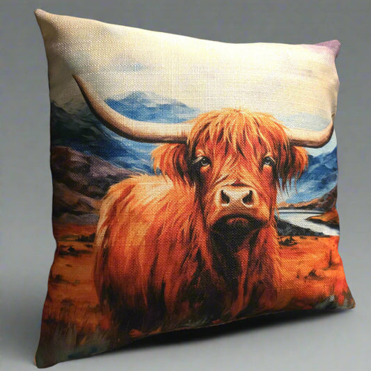 Highland Cow Cushion | Cushion | Made to Order | Highland Cow