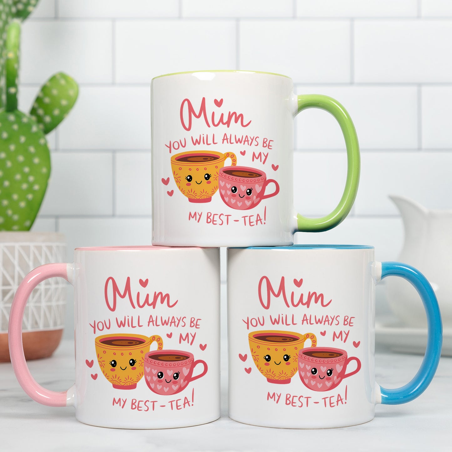 Best-Tea Mum | Personalised Mug | 10 Colour Choices | Personalisation Available | Mum | Best-Tea