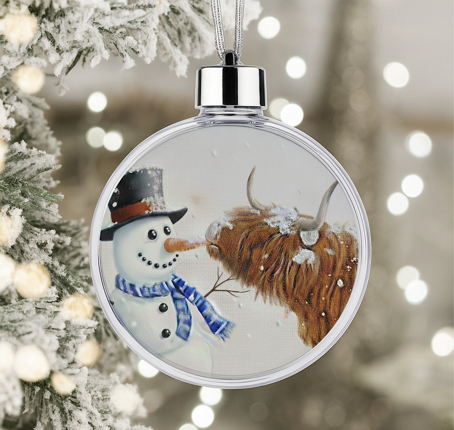 Christmas Bauble | Christmas Ornament | Christmas Decoration | Highland Cow | Made to Order | Cheeky Wee Moo