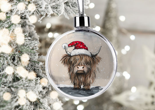 Christmas Bauble | Christmas Ornament | Christmas Decoration | Highland Cow | Made to Order