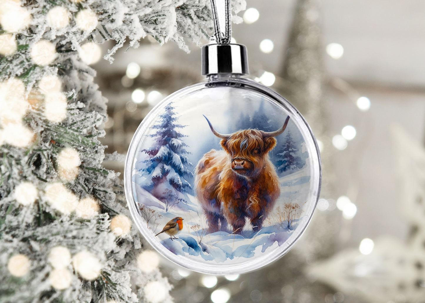 Christmas Bauble | Christmas Ornament | Christmas Decoration | Highland Cow | Made to Order | Me & Moo