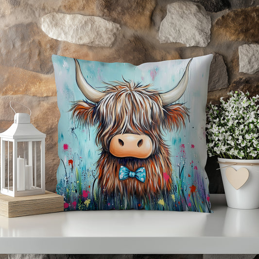 Custom Highland Cow Cushion