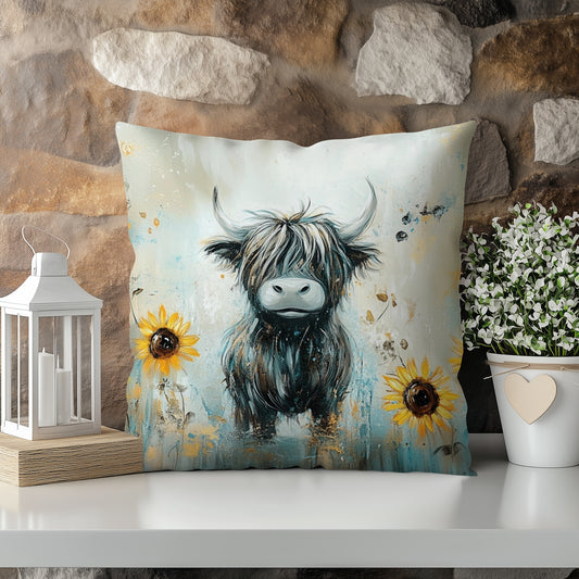 Highland Cow Cushion Cover