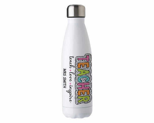 Personalised Water Bottle | 500ml | Hot/Cold | Custom Water Bottle | VR | Teacher