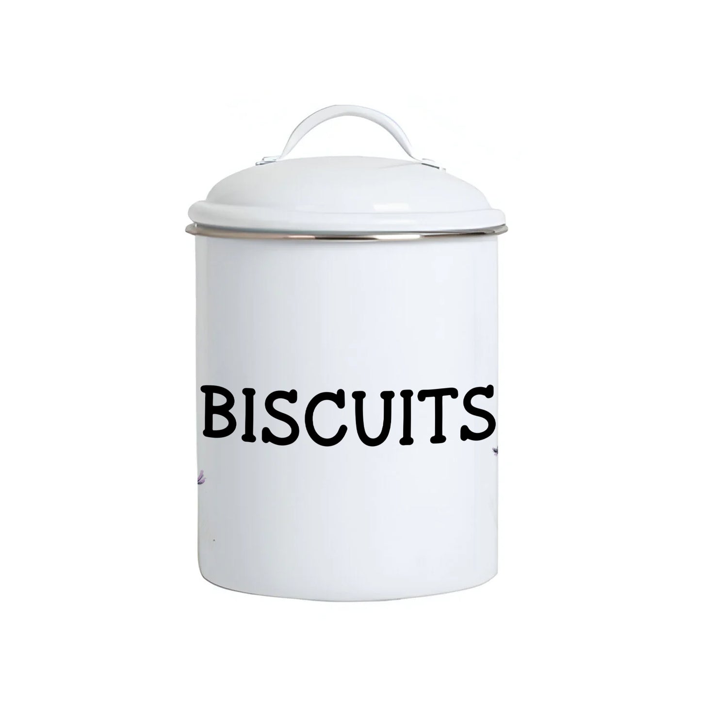 Biscuit Barrel Enamel - Highland Cow - Enamel Caddie - Enamel Jar - Biscuit Tin - Highland Cow