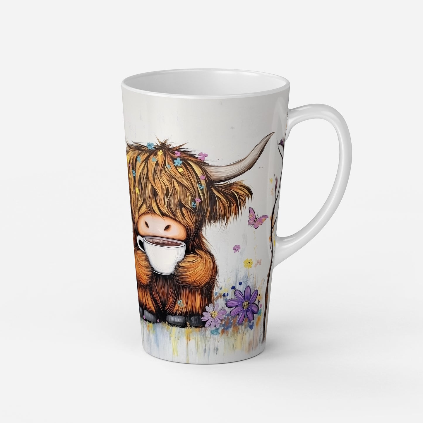 Personalised Mug | Latte Mug | Highland Cow | Large Mug | Coffee Cup | Cuppa Moo