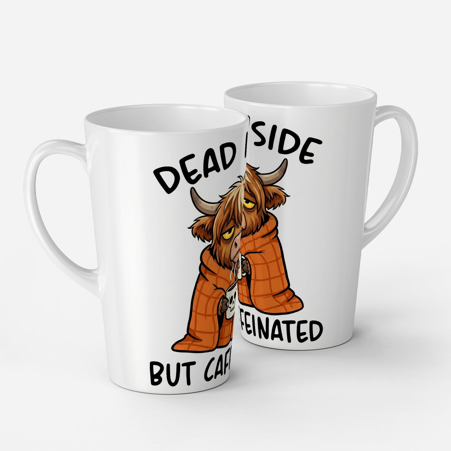Personalised Mug | Latte Mug | Highland Cow | Christmas Mug| Coffee Cup | Dead Inside