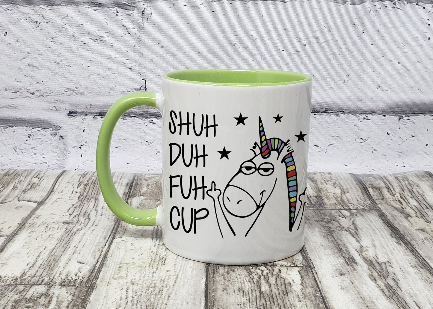 Naughty Mug | Novelty Mug | Funny Gifts | Adult Humour | Unicorn | Shuh Duh Fuh Cup | 10 Colour Choices