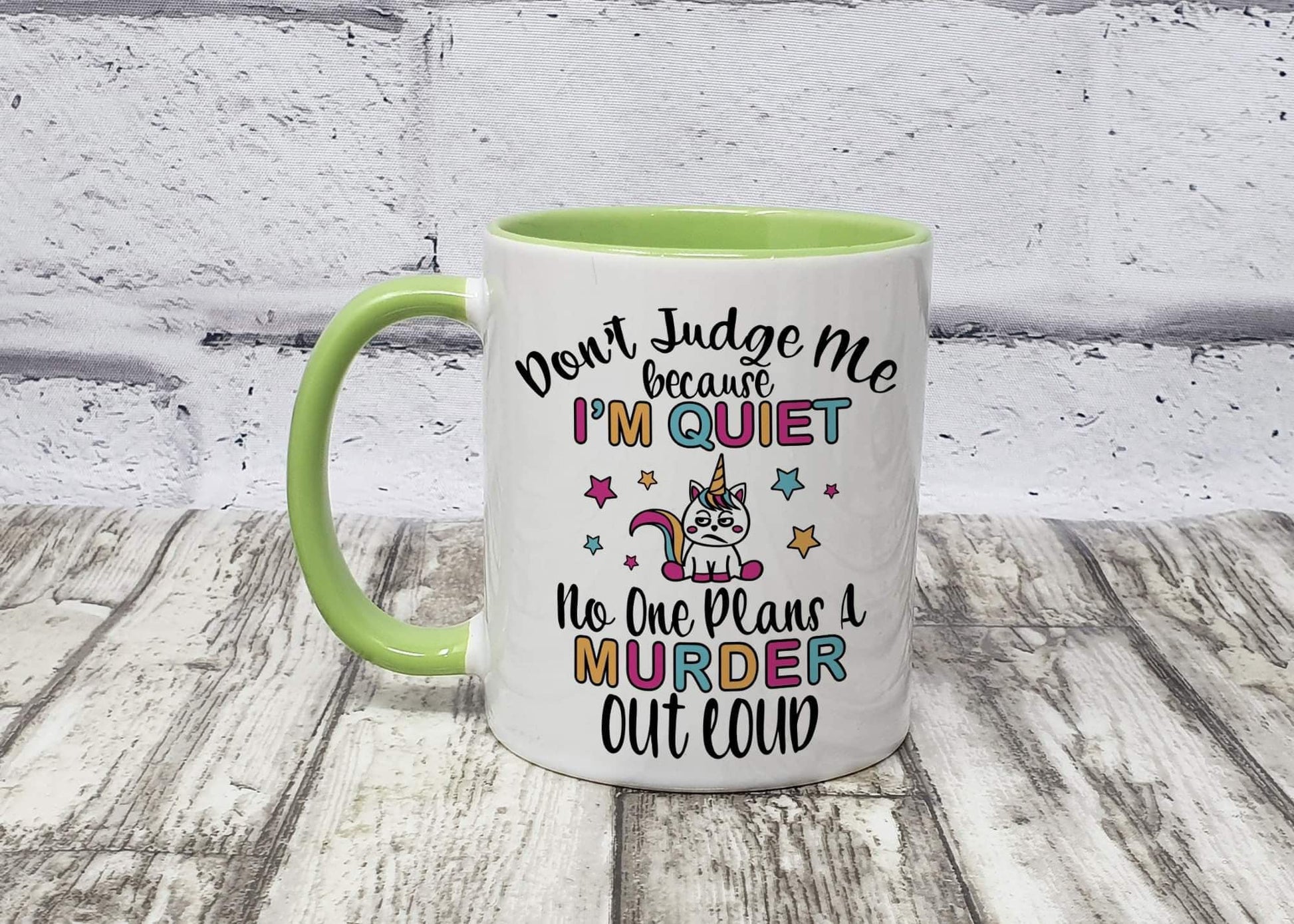 Don't Judge Me Unicorn Mug | 10 Colour Choices | Personalisation Available | Personalised Mug