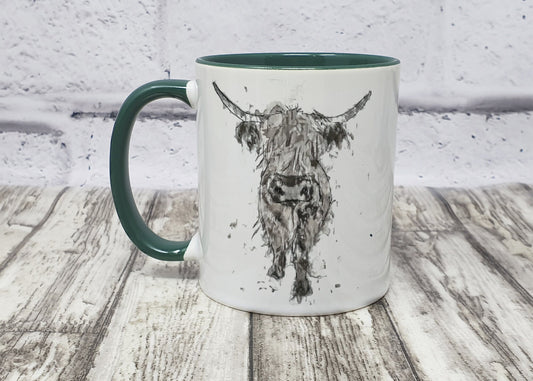 Highland Cow | Highland Cow Mug | 10 Colour Choices | Personalisation Available | made to order