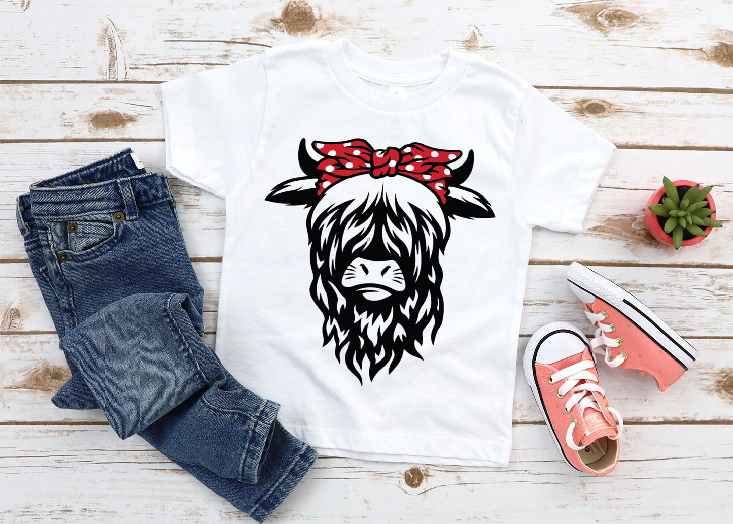Highland Cow T-shirt | Kids T-shirt | Highland Cow | Personalised T-Shirt | Made To Order