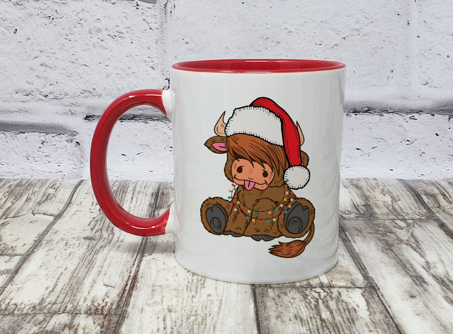 Highland Cow Mug | Christmas Mug | Highland Cow | 10 Colour Choices | Personalisation Available