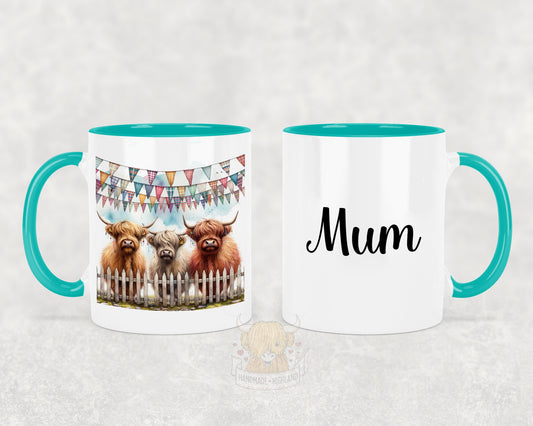 Highland Cow Mug | Highland Cow | 10 Colour Choices | Ceramic Mug | Coffee Cup | Made to Order