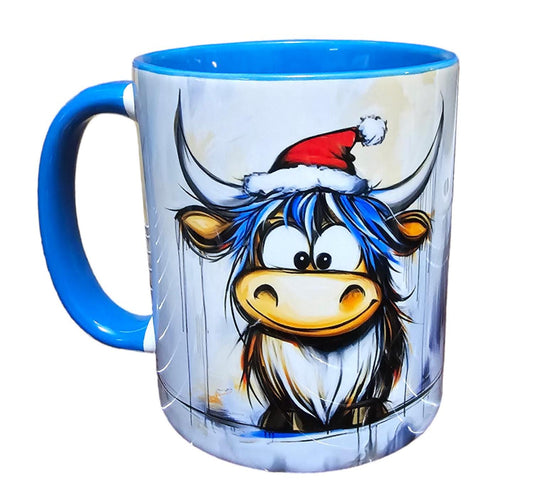 Highland Cow Ceramic Mug| | Highland Cow Gift | Personalised Mug| 9 Colour Choices