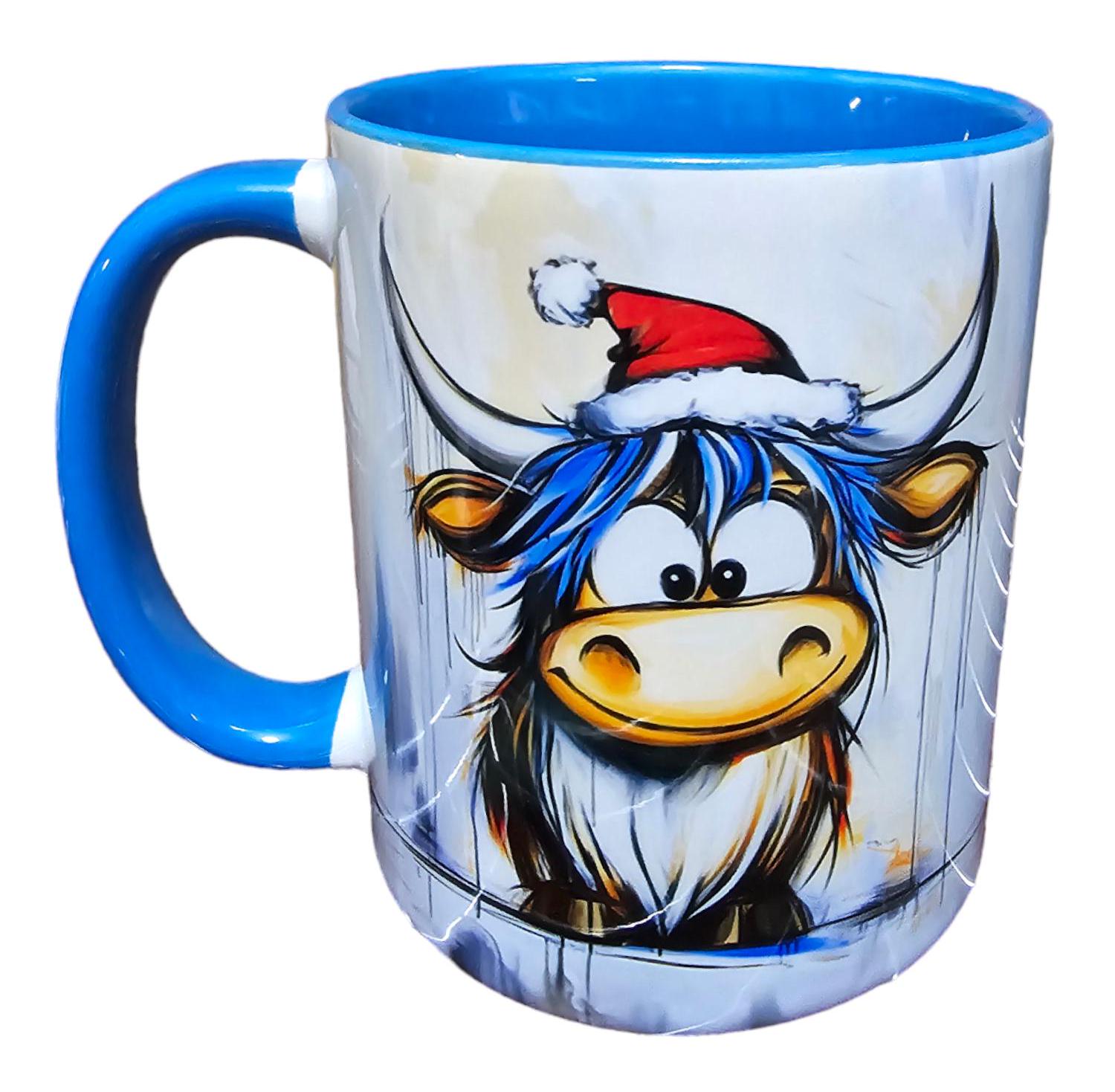Highland Cow Ceramic Mug| | Highland Cow Gift | Personalised Mug| 9 Colour Choices
