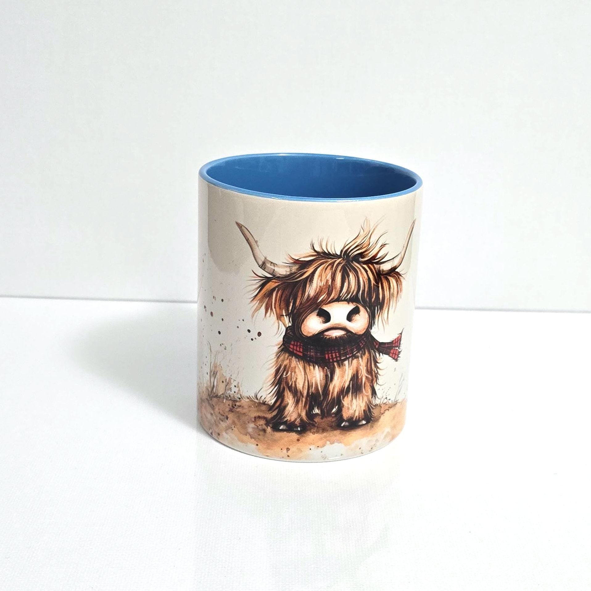 Highland Cow Ceramic Mug| | Highland Cow Gift | Personalised Mug| 9 Colour Choices
