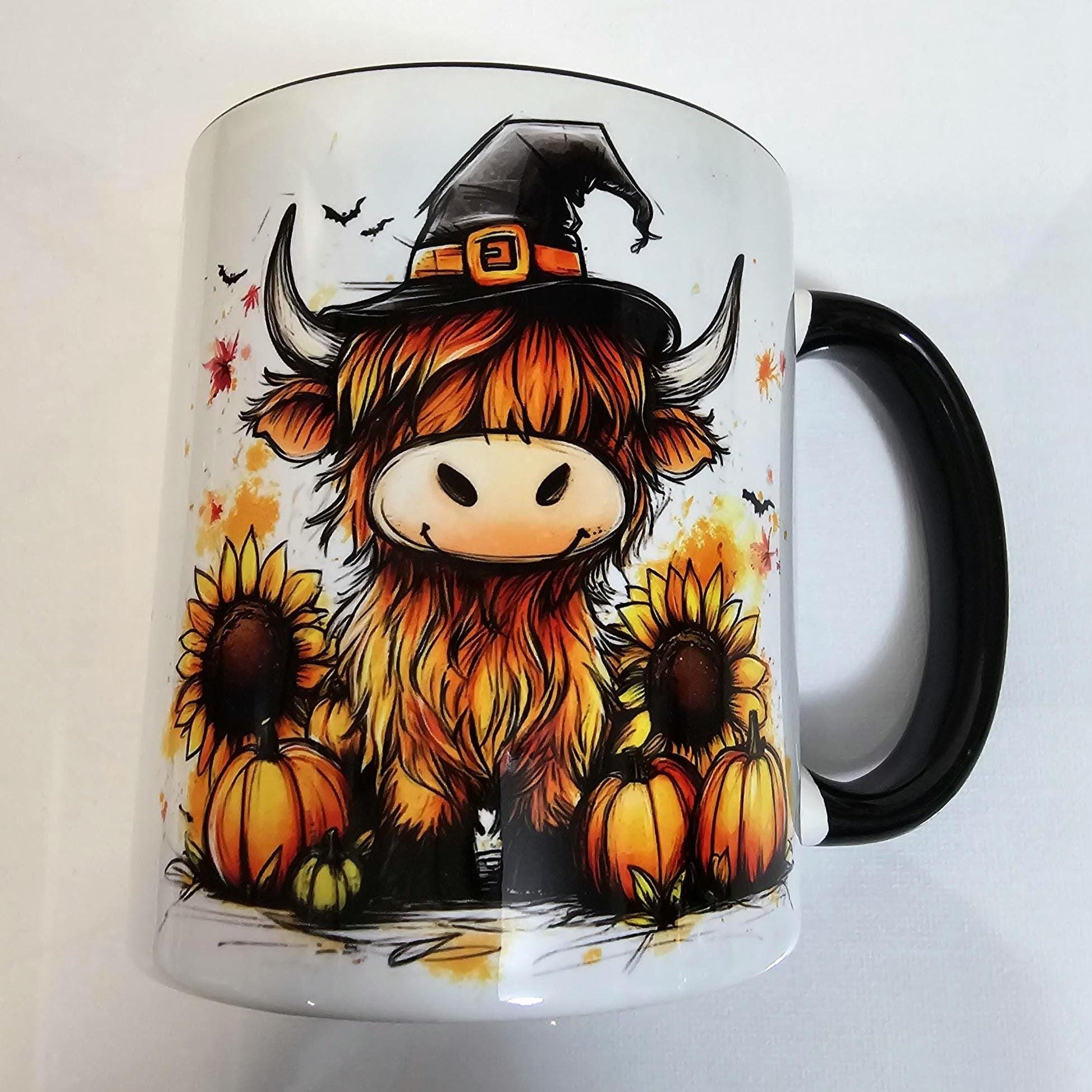 Personalised Mug | Coffee Cup | Highland Cow | Ceramic Mug| 10 Colour Choices | Highland Cow