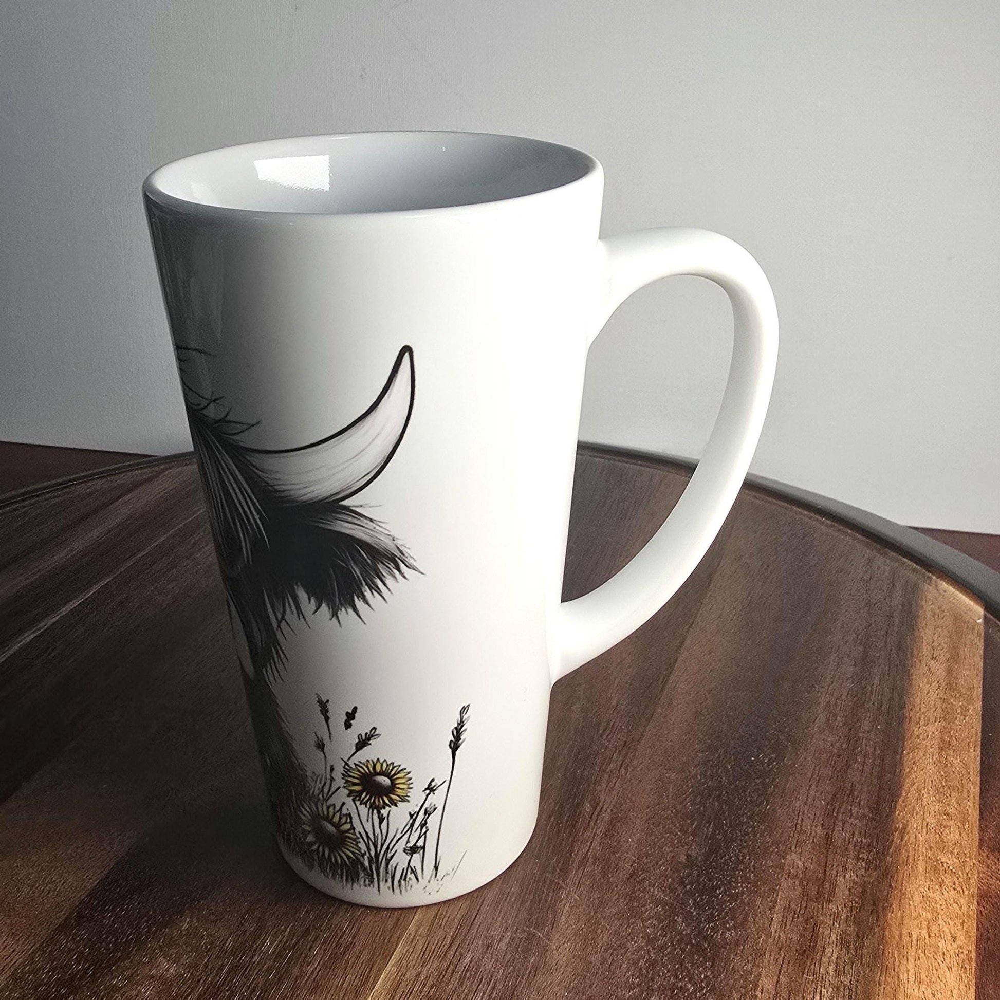 Personalised Mug | Latte Mug | Highland Cow | Christmas Mug| Coffee Cup | Thistles