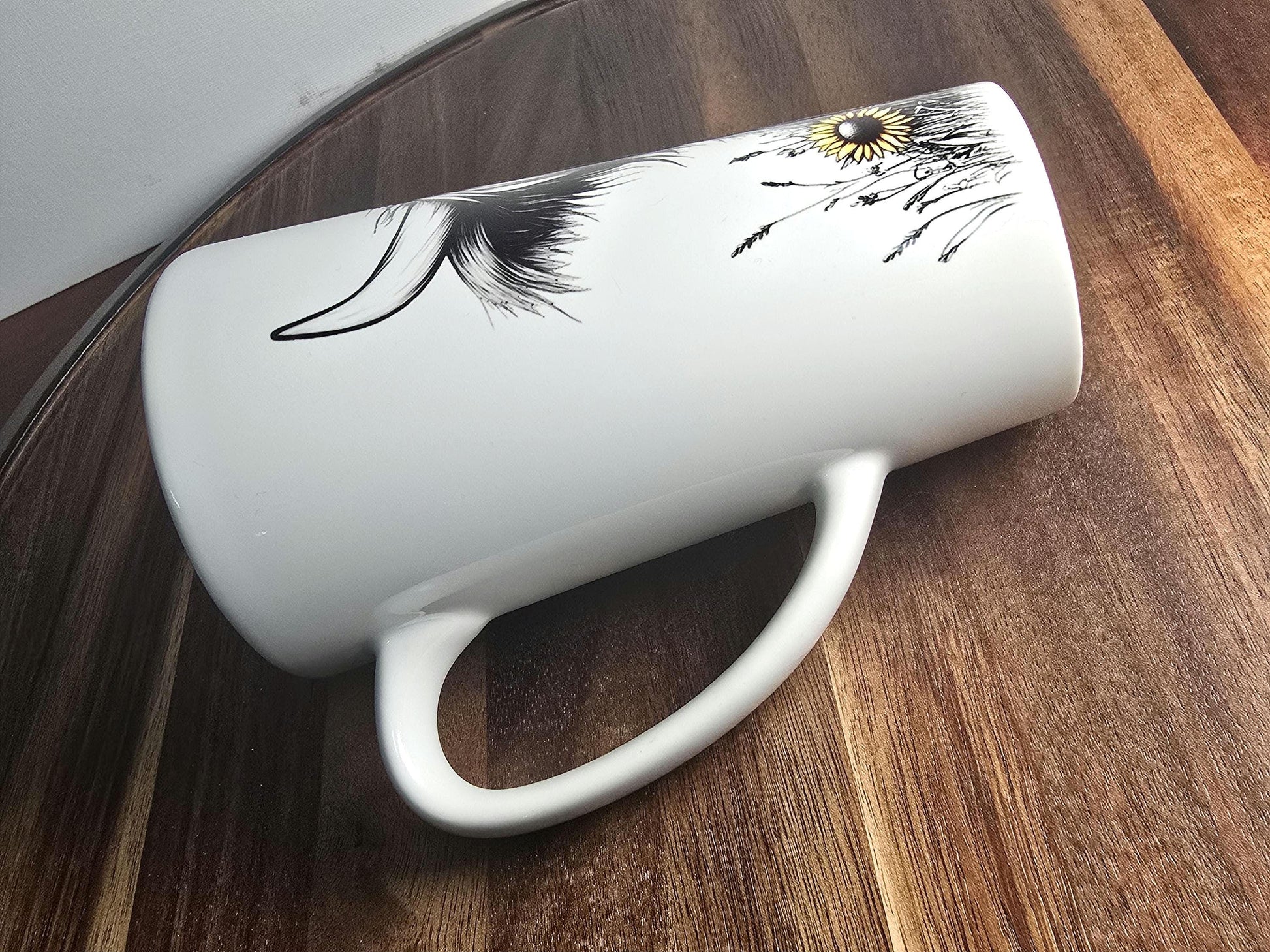 Personalised Mug | Latte Mug | Highland Cow | Christmas Mug| Coffee Cup | Thistles