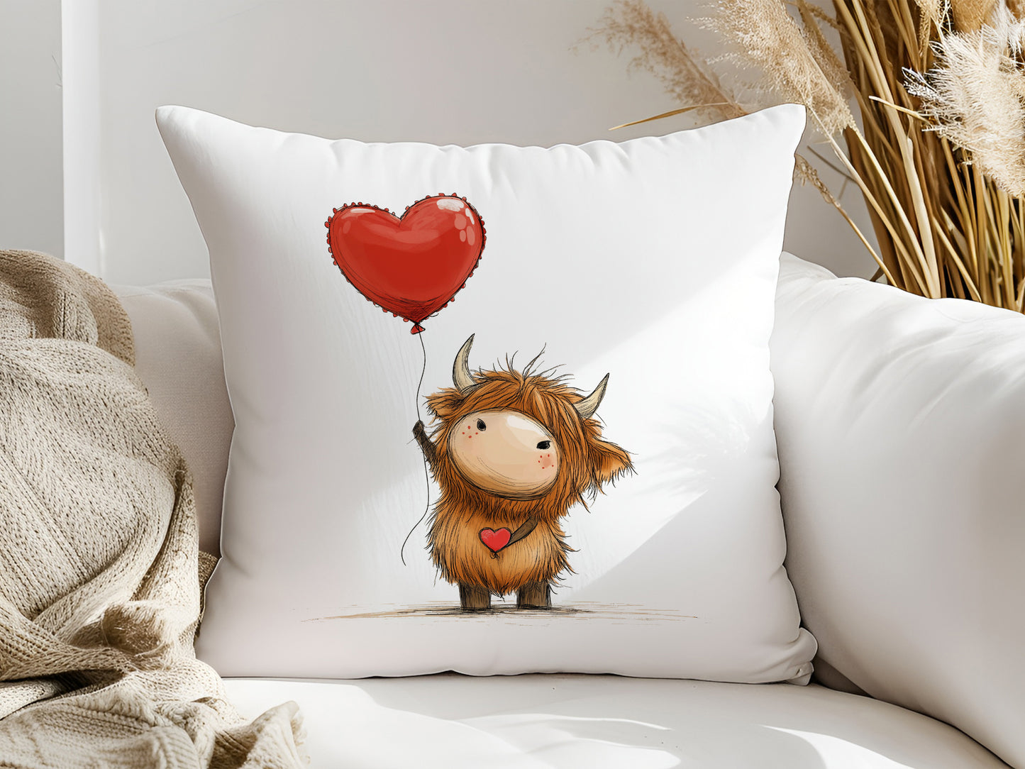 Highland Cow Cushion | Cushion | Made to Order | Highland Cow | I Love Moo