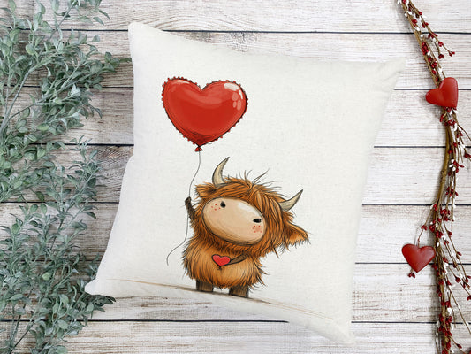 Highland Cow Cushion | Cushion | Made to Order | Highland Cow | I Love Moo