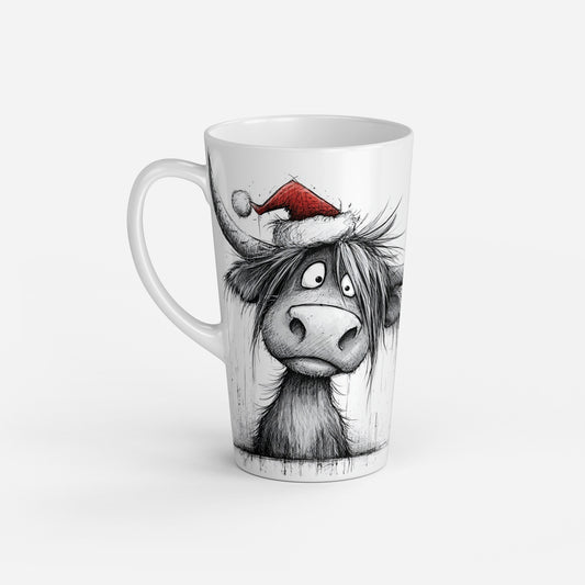 Personalised Mug | Latte Mug | Highland Cow | Christmas Mug| Coffee Cup | Christmas Moo