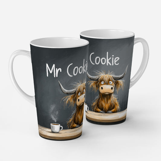 Personalised Mug | Latte Mug | Highland Cow | Teacher Mug | Coffee Cup | Teacher Coo