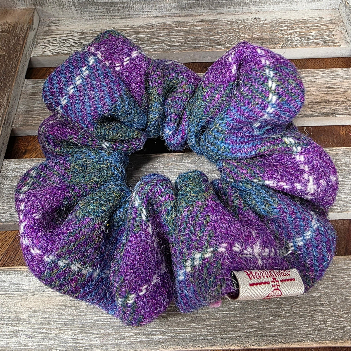 Scrunchie | Harris Tweed | Hair Accessories | Hair Tie | Luxury | Hair Bobble | Purple