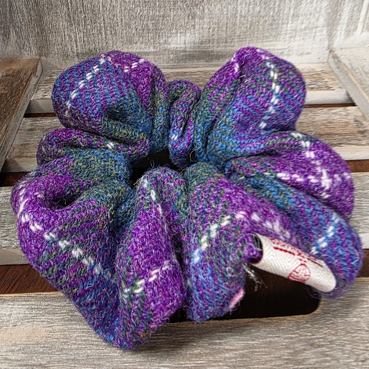 Scrunchie | Harris Tweed | Hair Accessories | Hair Tie | Luxury | Hair Bobble | Purple