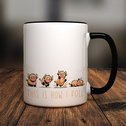 Highland Cow | Highland Cow Mug | 10 Colour Choices | Personalisation Available | Roll | Highland Cow Gift