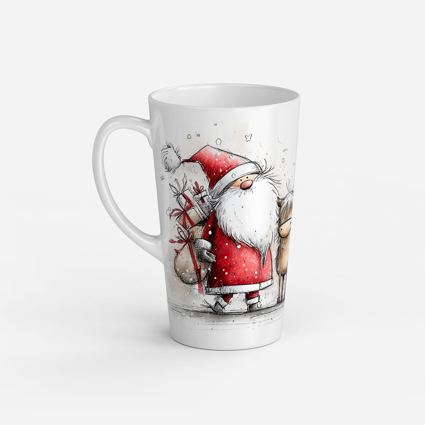Personalised Mug | Latte Mug | Highland Cow | Christmas Mug| Coffee Cup | Santa&Moo