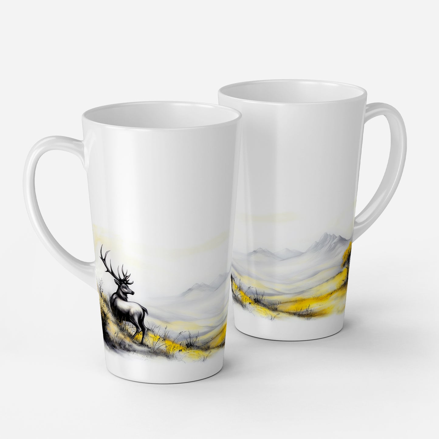 Personalised Mug | Latte Mug | Stag | Deer Mug| Coffee Cup | Strolling in the Hills