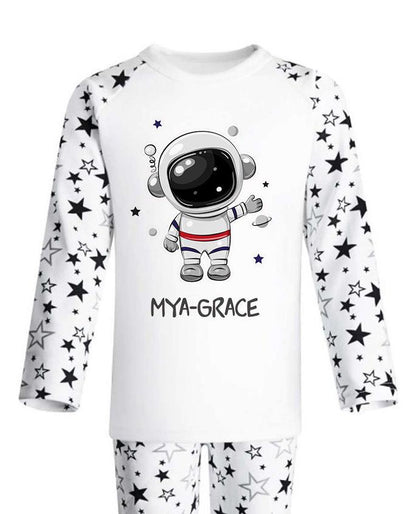 Personalised Space Man Pyjamas | PJ's | Kids Nightwear | Spaceman | Space | 3 Colours