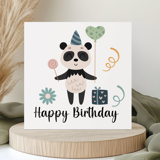 Birthday Card - Panda Birthday Card - Happy Birthday - Panda Happy Birthday