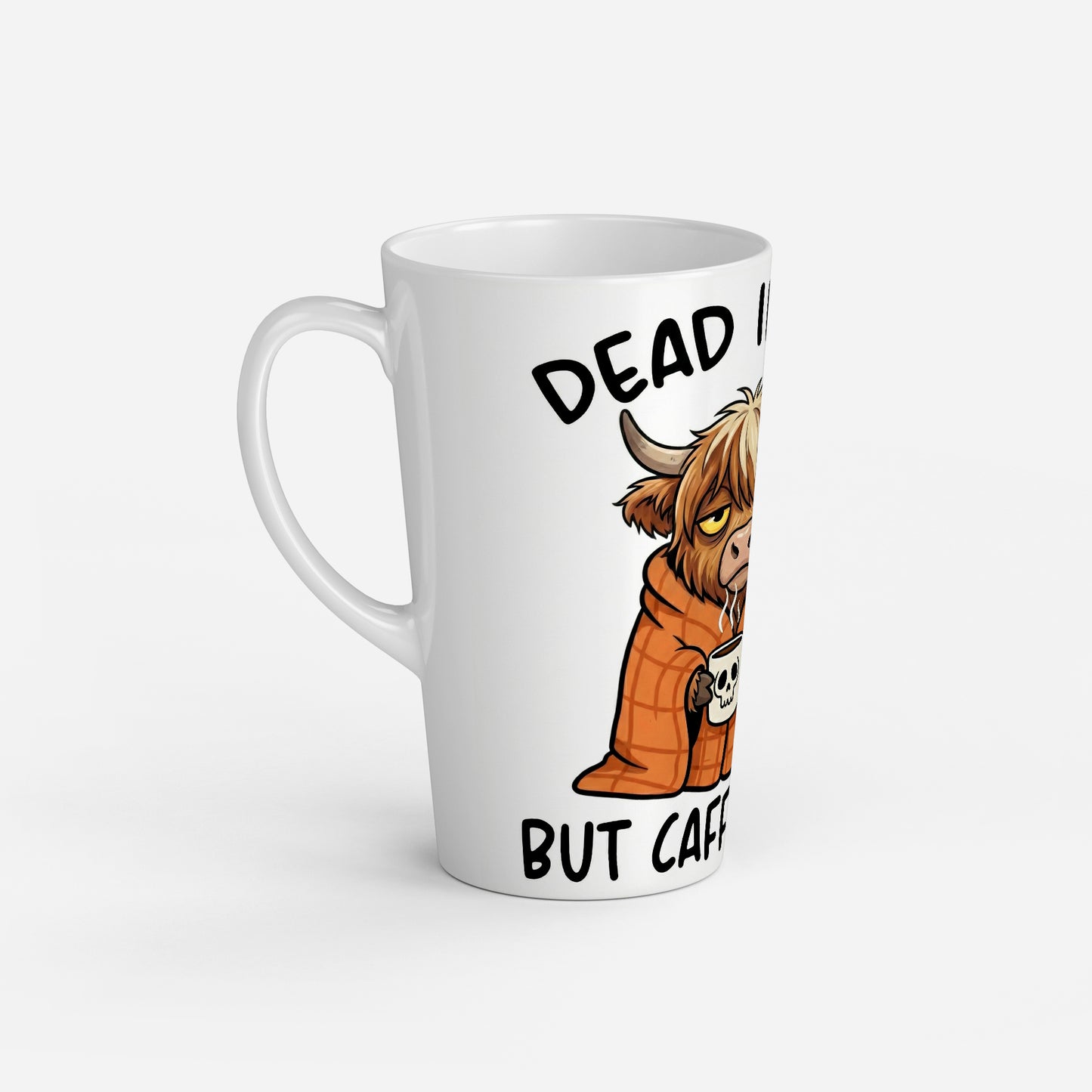 Personalised Mug | Latte Mug | Highland Cow | Christmas Mug| Coffee Cup | Dead Inside