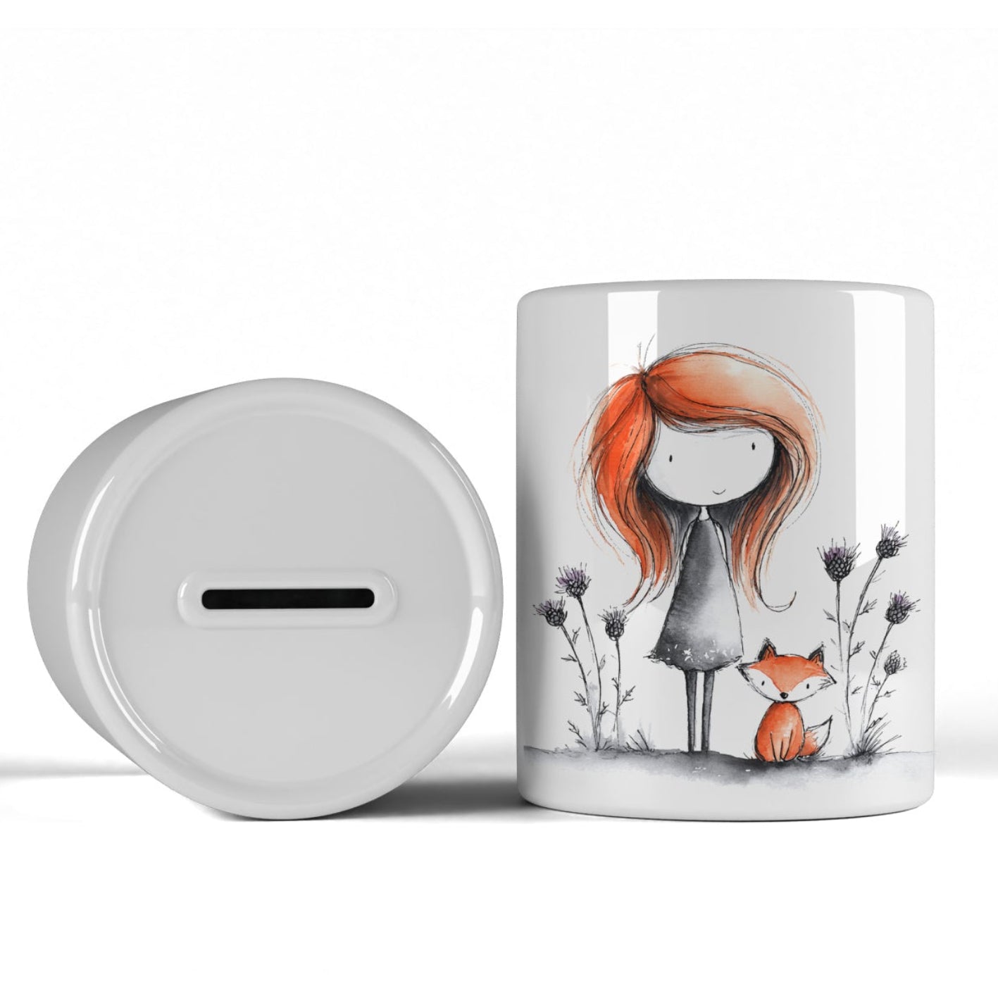 Ceramic Bank - Fox Ceramic Bank - Money Pot - Foxy