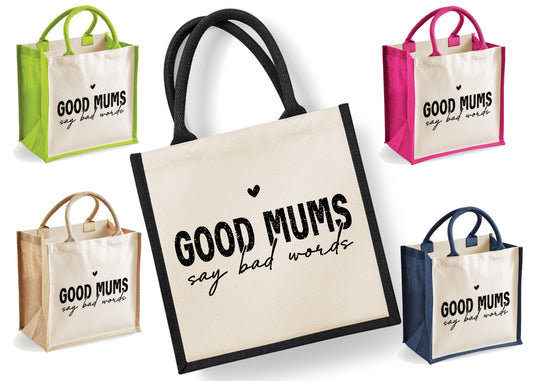 Good Mums | Jute | Jute Tote Bag | Shopping Bag | Reusable Bag | Mum