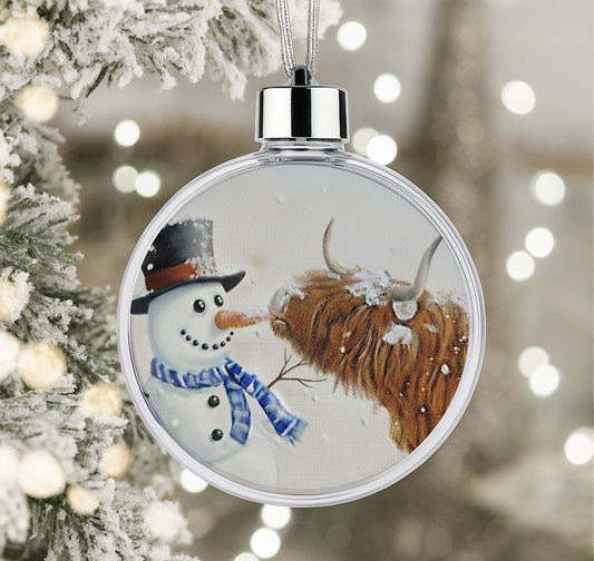 Christmas Bauble | Christmas Ornament | Christmas Decoration | Highland Cow | Made to Order | Cheeky Wee Moo