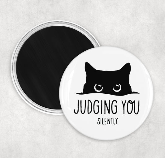 Judging You Silently Fridge Magnet - 58MM Round Fridge Magnet