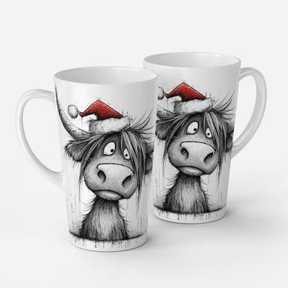 Personalised Mug | Latte Mug | Highland Cow | Christmas Mug| Coffee Cup | Christmas Moo