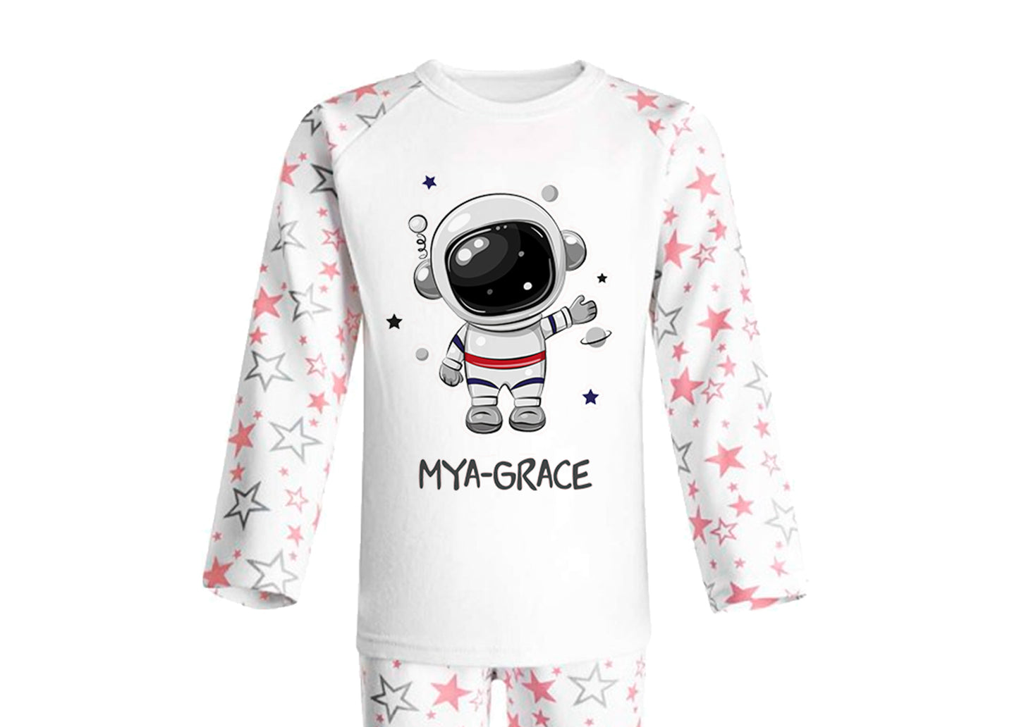 Personalised Space Man Pyjamas | PJ's | Kids Nightwear | Spaceman | Space | 3 Colours