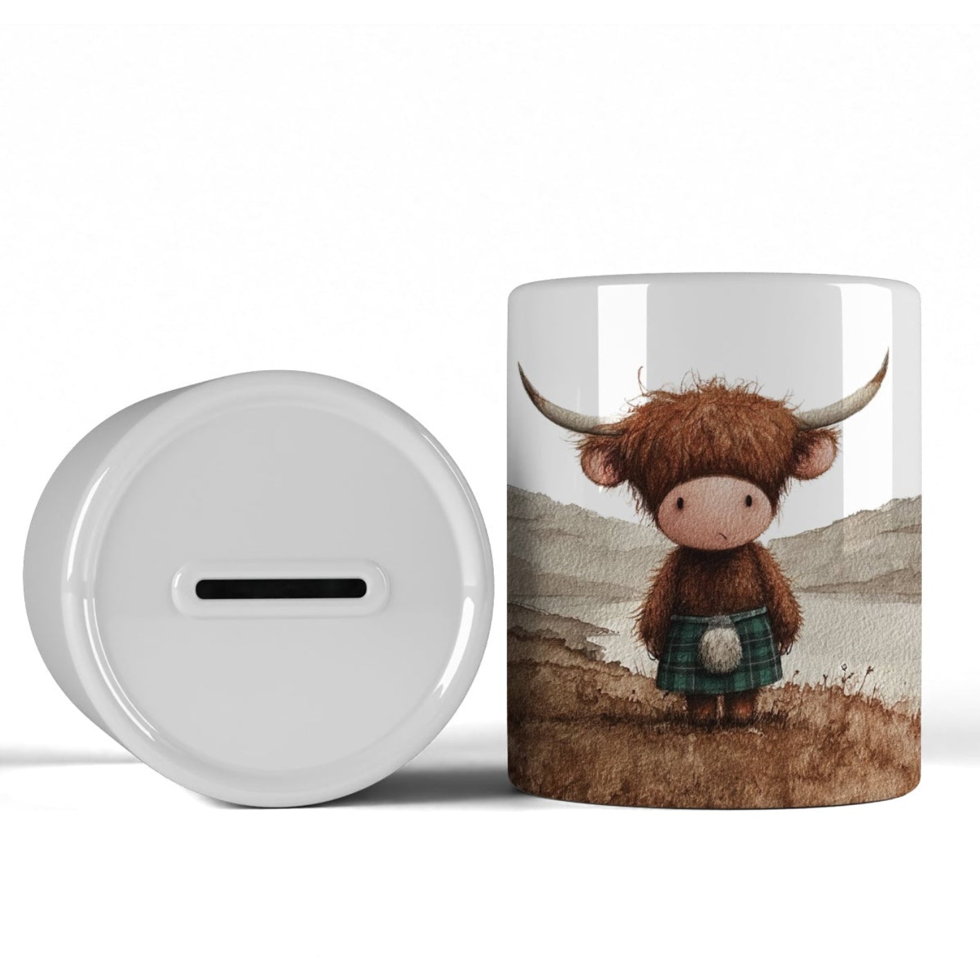 Ceramic Bank - Highland Cow Ceramic Bank - Money Pot - Roaming