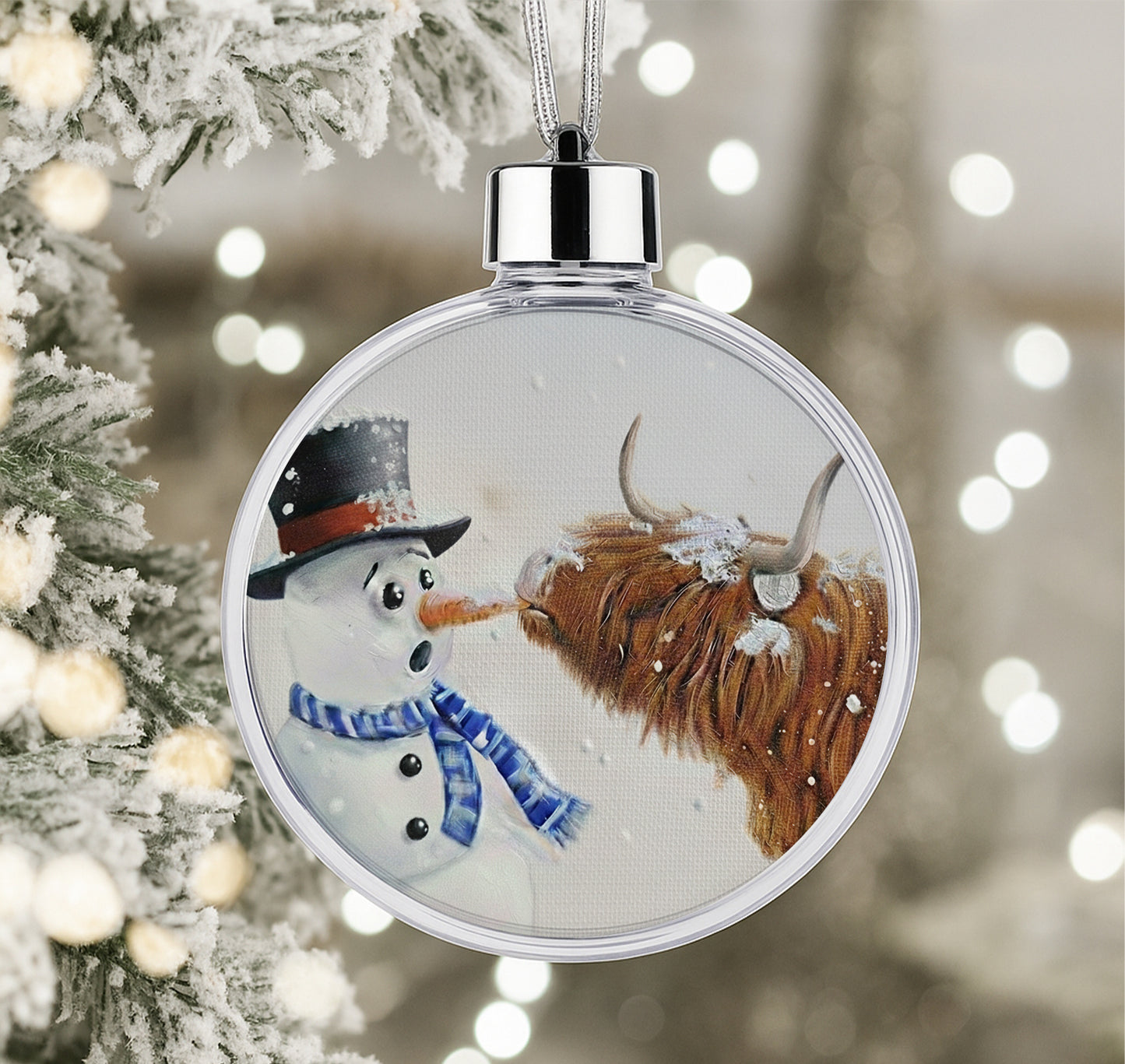 Christmas Bauble | Christmas Ornament | Christmas Decoration | Highland Cow | Made to Order | Cheeky Wee Moo 2