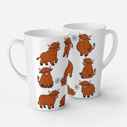 Personalised Mug | Latte Mug | Highland Cow | Christmas Mug| Coffee Cup | Coos In A Row