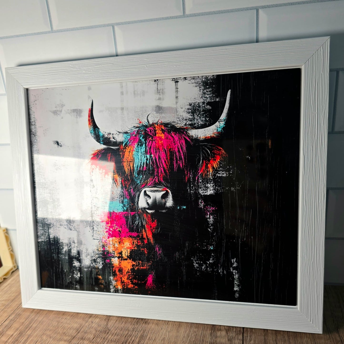 Framed Metal Wall Art - Highland Cow Wall Art - Made to Order - Highland Cow Art