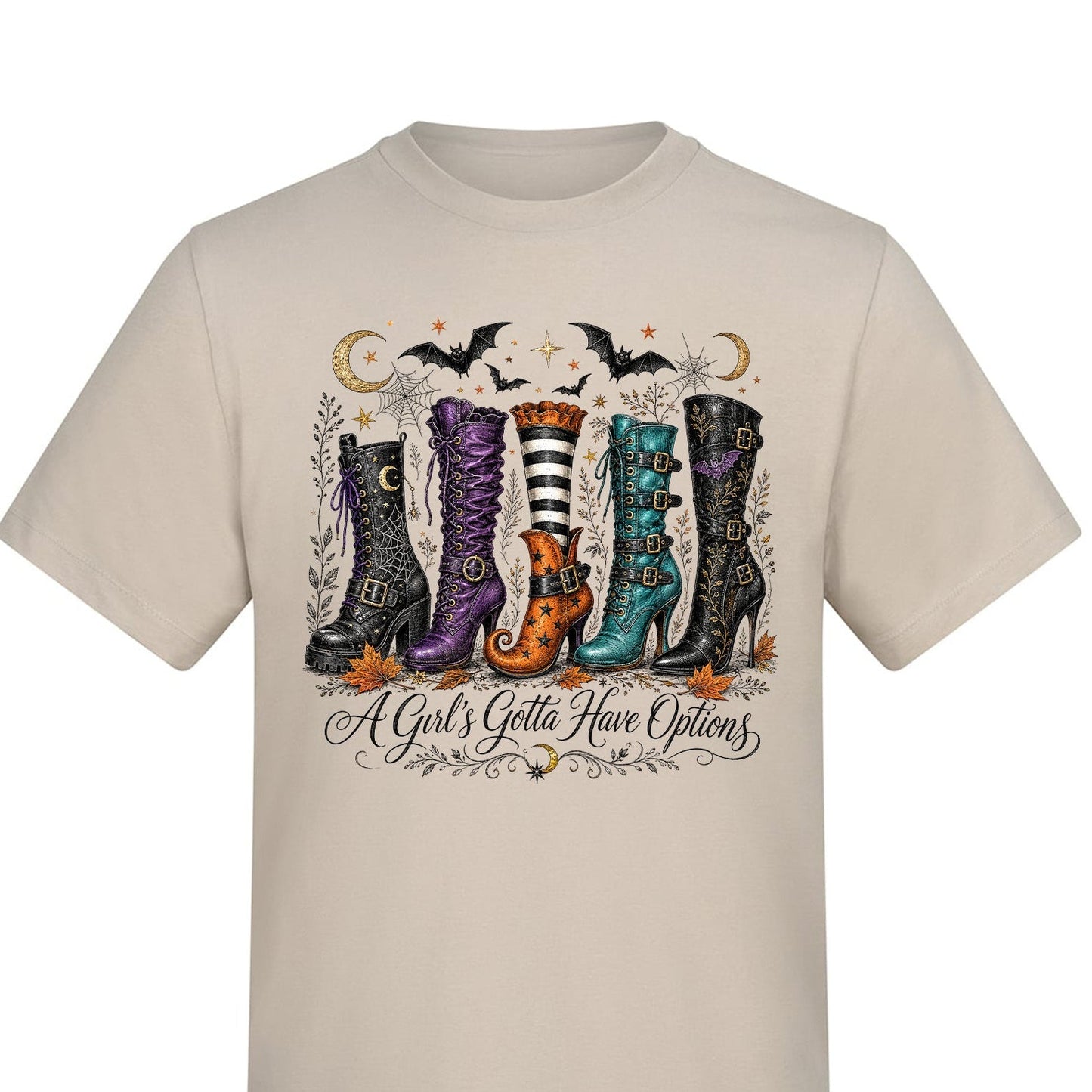 T-Shirt |Made to Order| A Girls Gotta Have Options | Witch Boots
