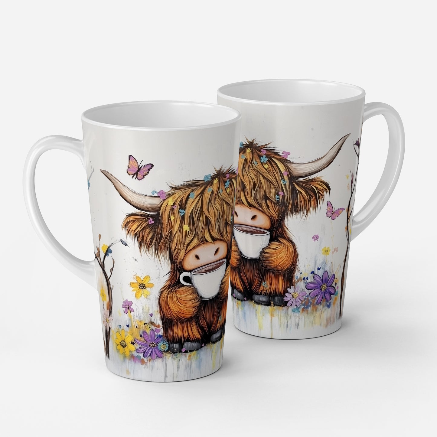 Personalised Mug | Latte Mug | Highland Cow | Large Mug | Coffee Cup | Cuppa Moo